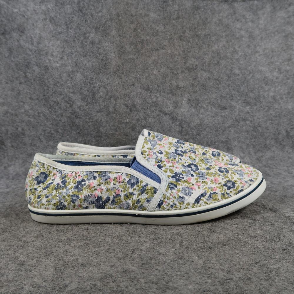 Harborsides Shoes Womens 6 Slip On Casual Sneaker Flats Floral Memory Foam Comfy